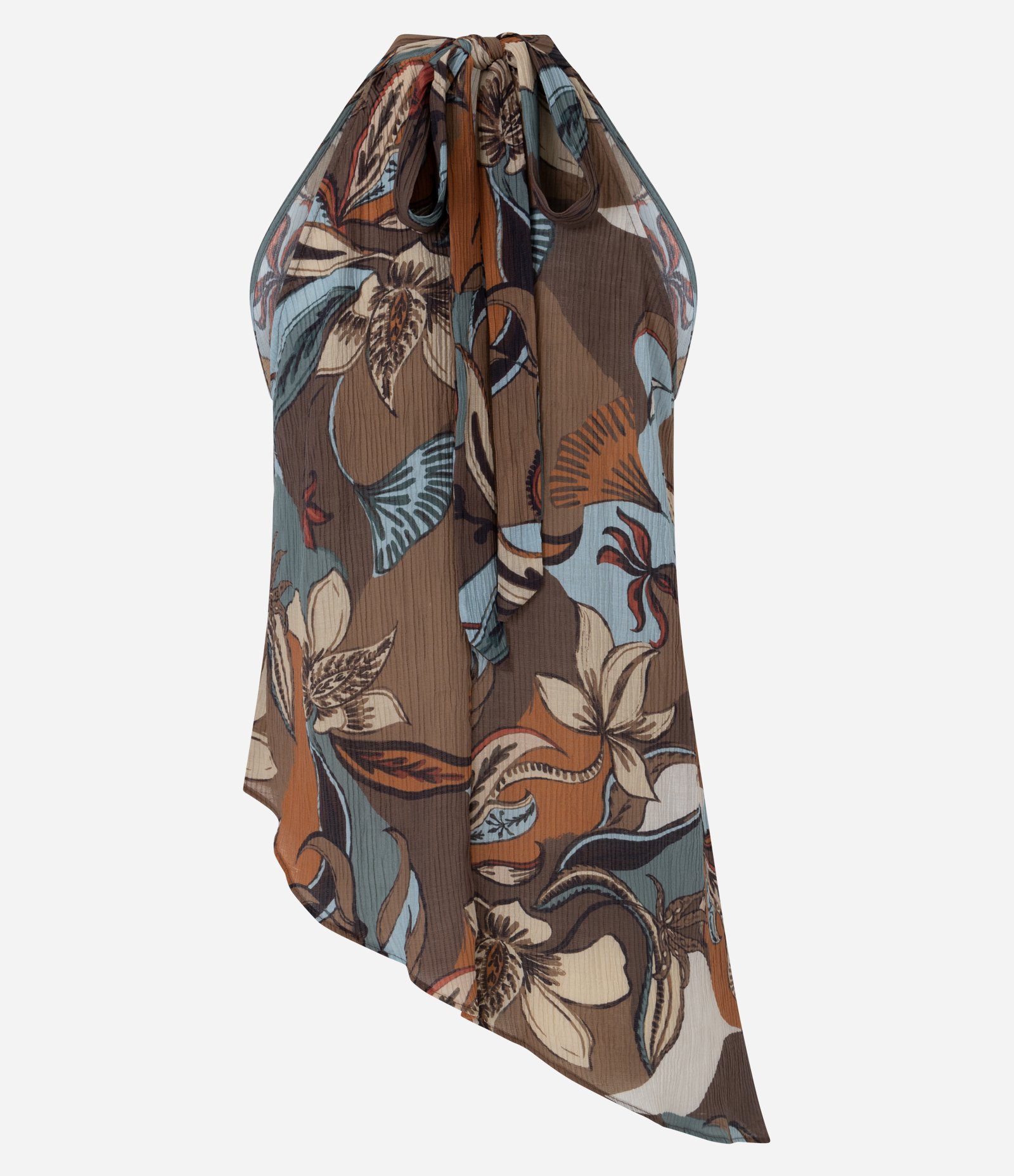 Blusa Halter em Viscose com Barra Assimétrica Multicores 7
