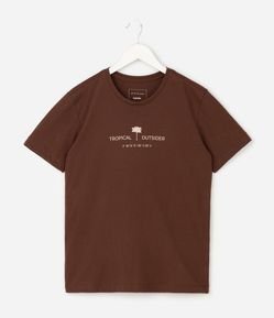 Camiseta Infantil com Lettering Tropical Outsider – Tam 5 a 14 Anos
