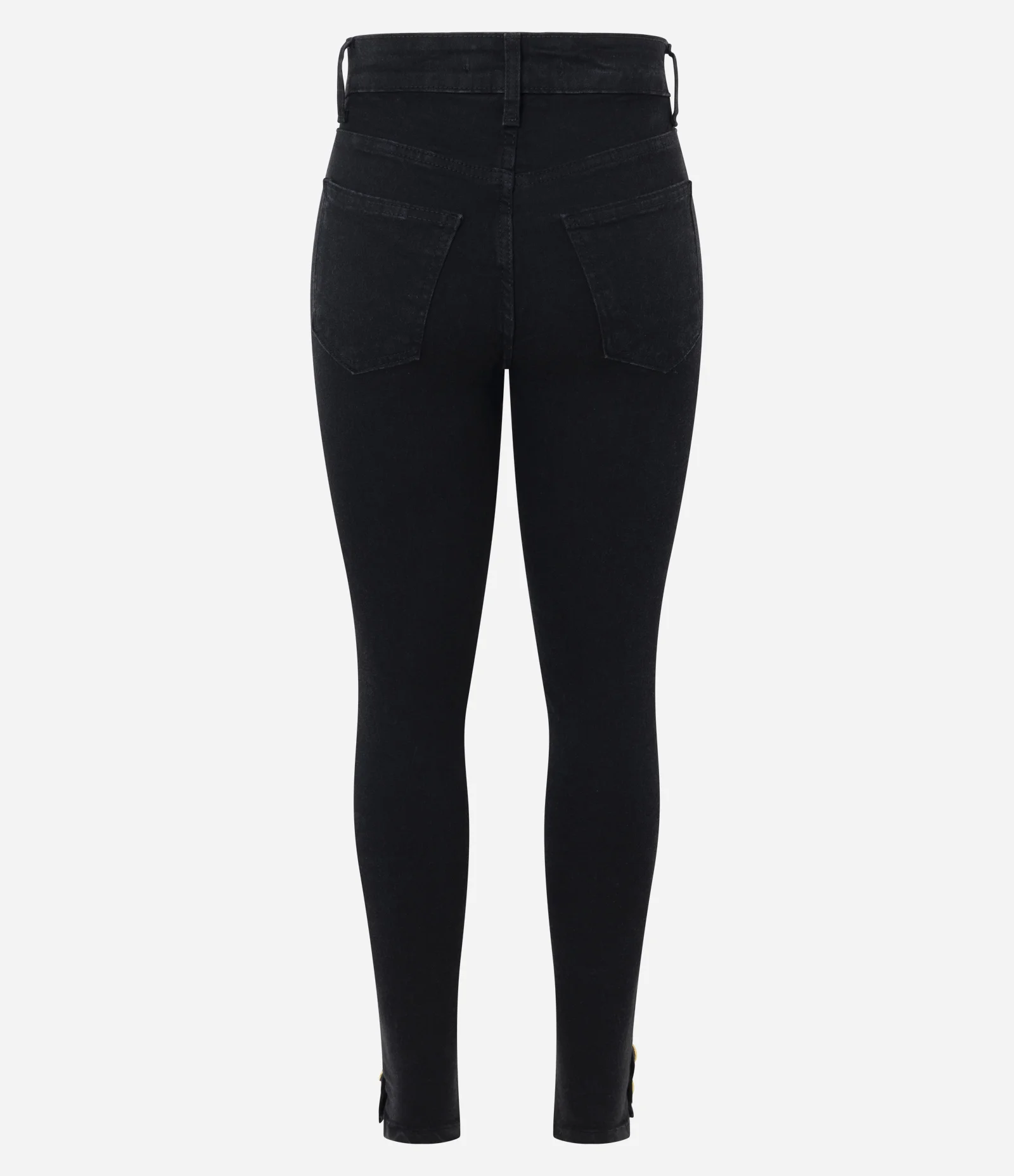 Calça Jeans Skinny com Elastano e Cintura Alta Preto 2