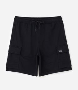 Bermuda Cargo em Moletom com Cordão