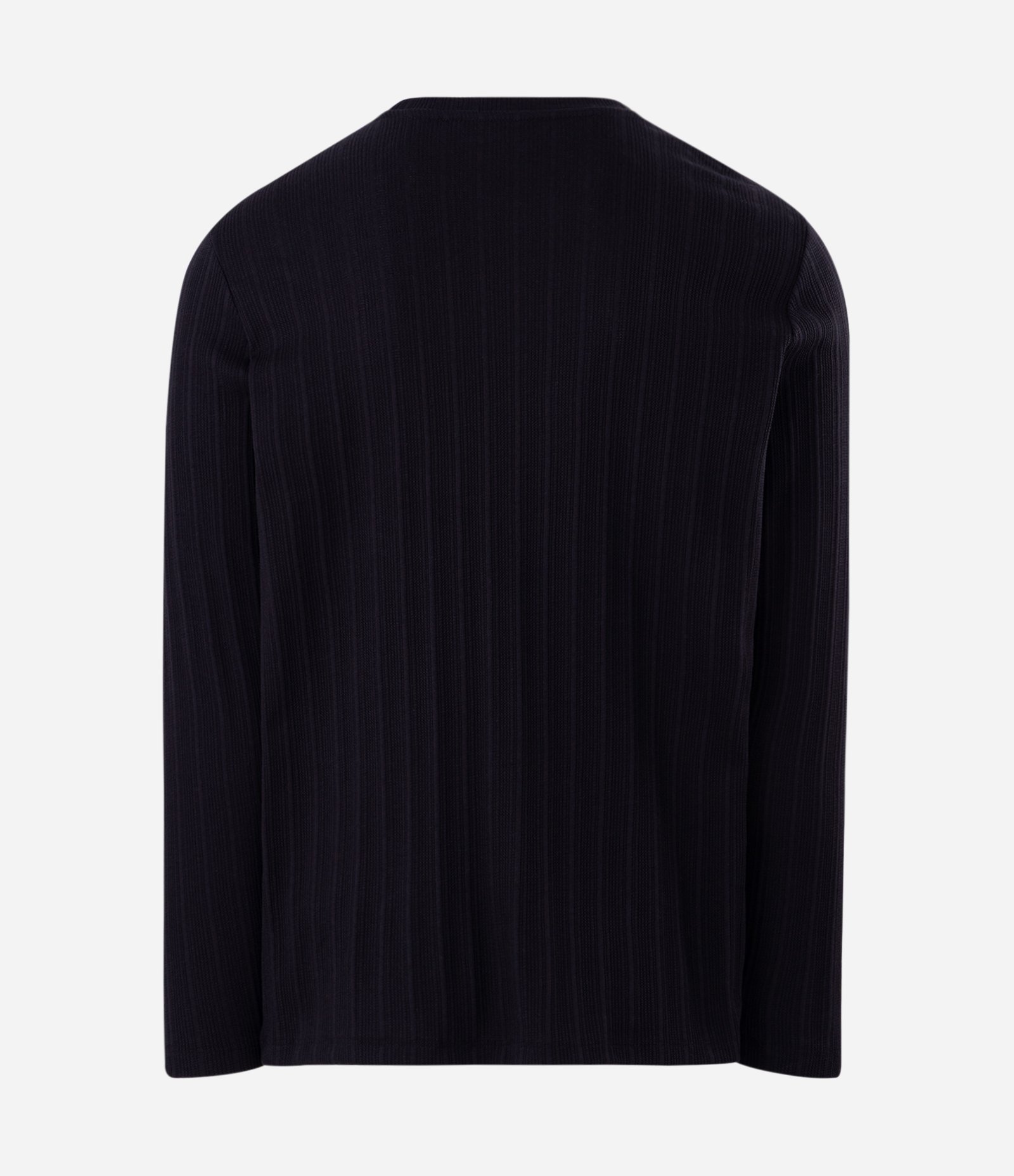 Camiseta Regular em Algodão com Textura Preto 6