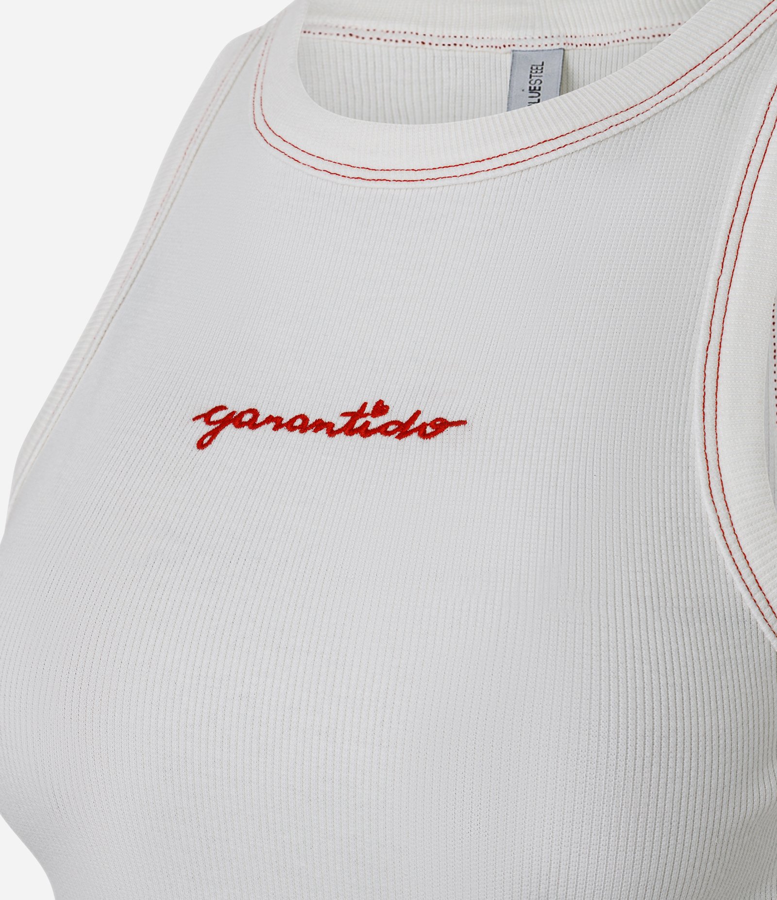 Regata em Ribana com Lettering Garantido Branco 2
