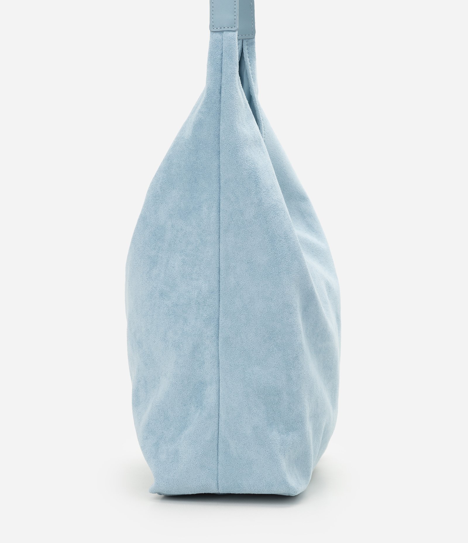 Bolsa Hobo Grande em Suede com Alça em PU Azul 2