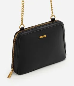 Bolsa Transversal Média em PU com Alça Corrente