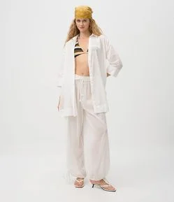 Calça Aladim em Algodão com Barra Ajustável