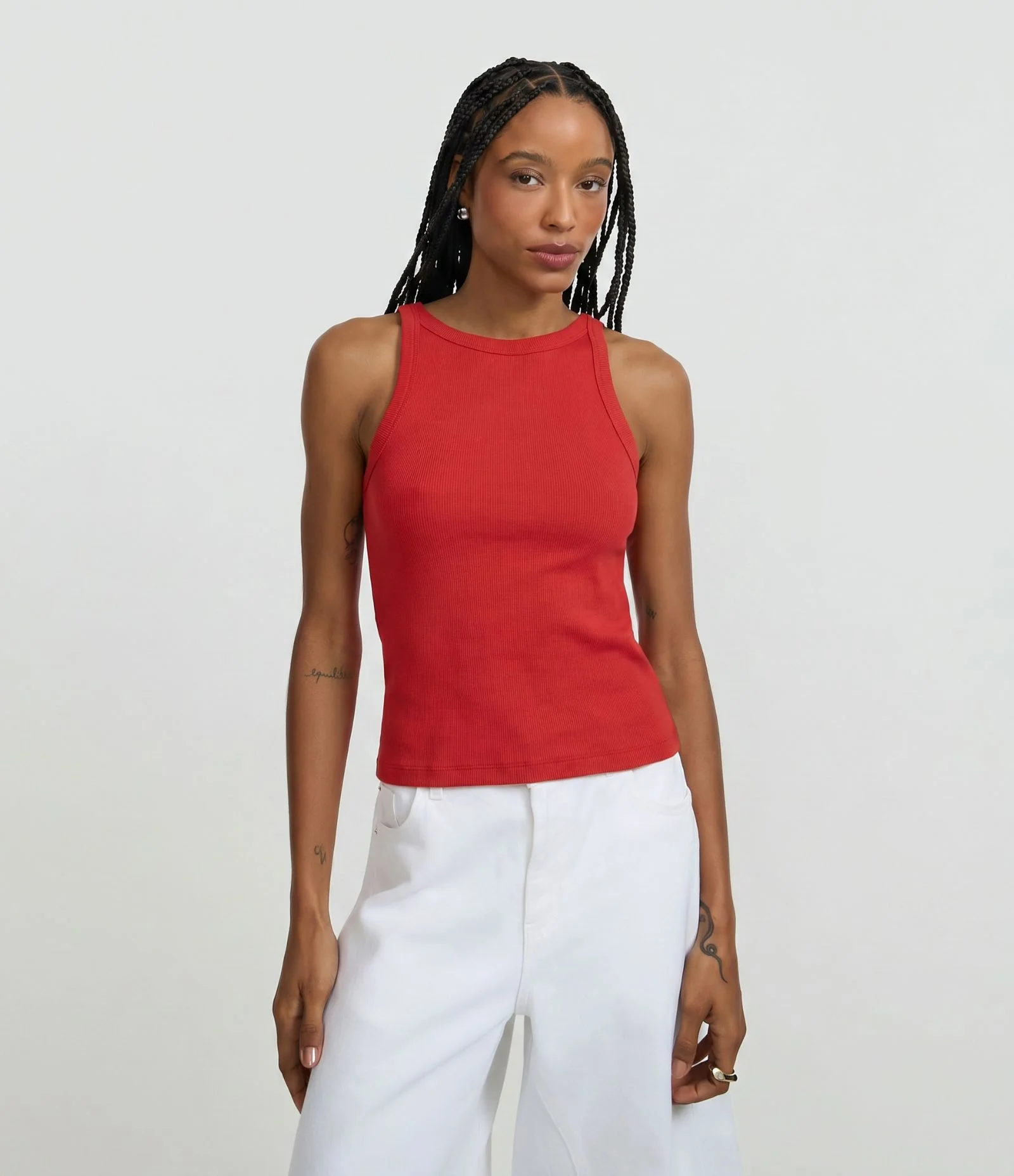 Regata em Ribana Canelada Vermelho 4