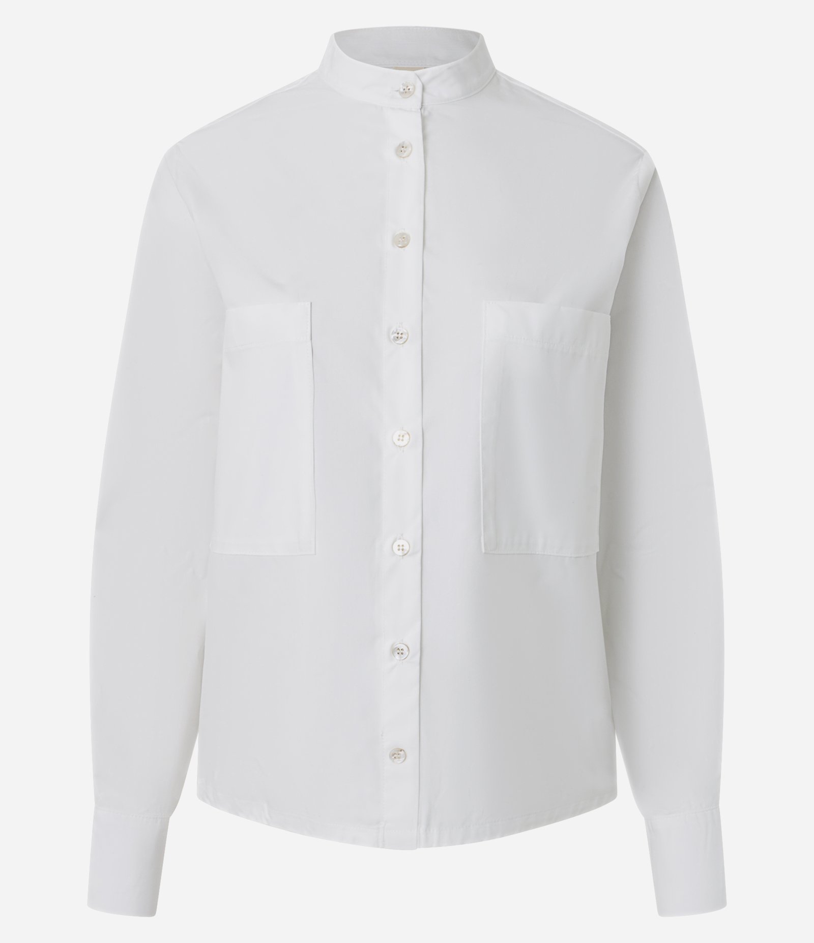 Camisa em Tricoline com Bolsos Frontais e Regulador Branco 5