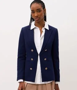 Blazer Slim Alfaiatado com Recorte Estruturado