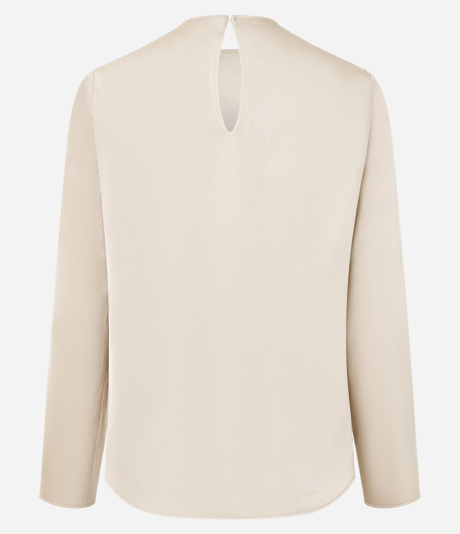 Blusa Acetinada com Gola Degagê Bege 2