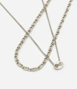 Kit 2x1 Colar Metal oval Liso