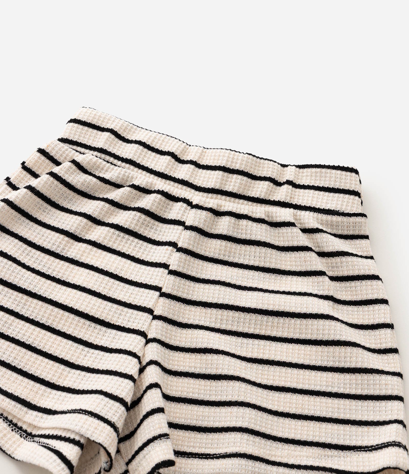 Conjunto Infantil Texturizado em Listras com Lacinhos – Tam 1 a 6 Anos Off White/preto 4