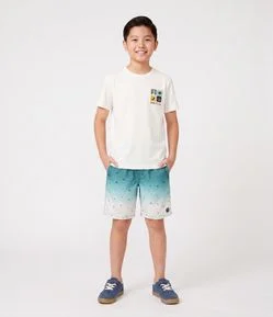 Bermuda Infantil Em Microfibra - Tam 5 a 14 Anos
