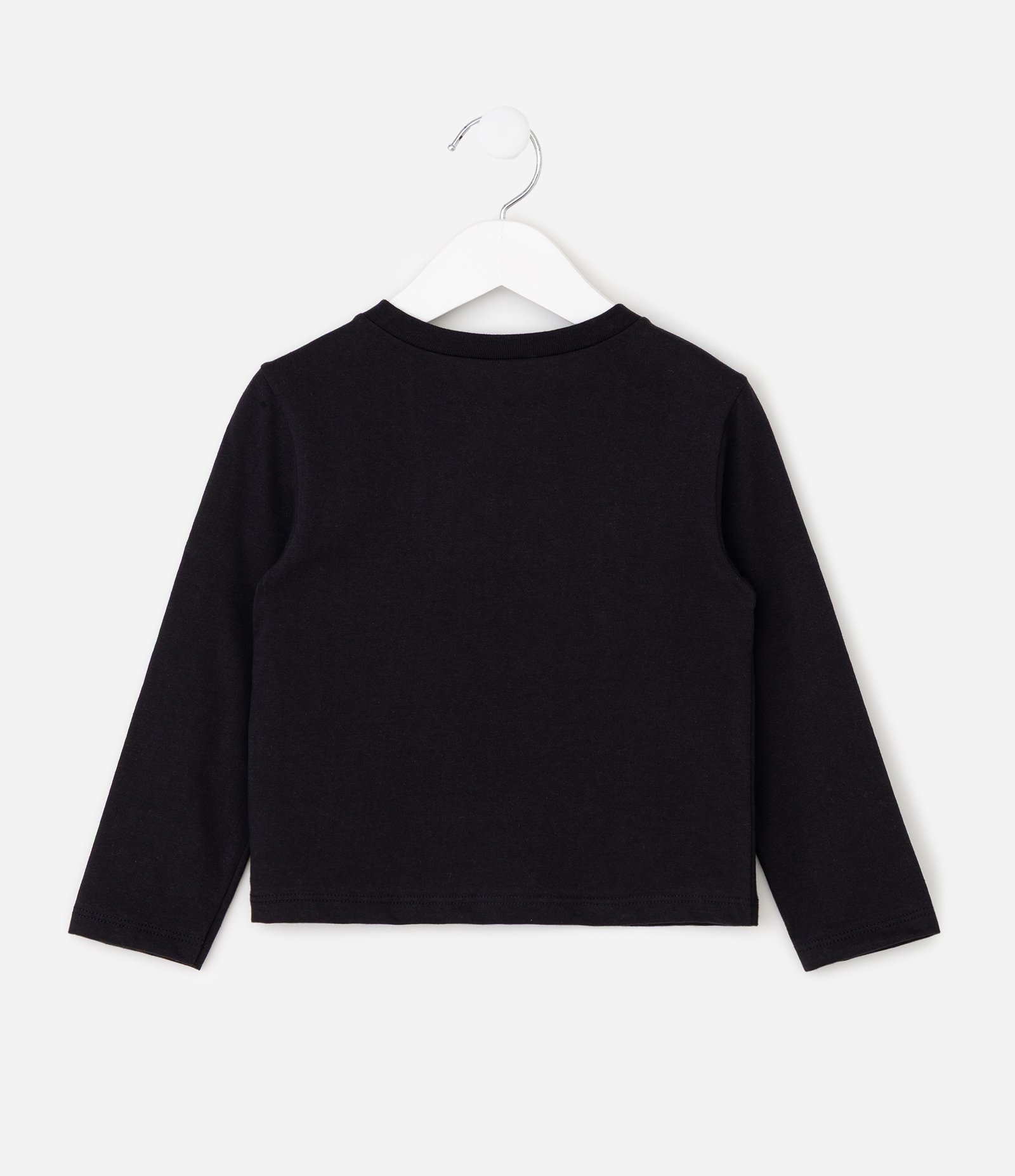 Camiseta Infantil Slim com Estampa Floral – Tam 1 a 6 Anos Preto 2