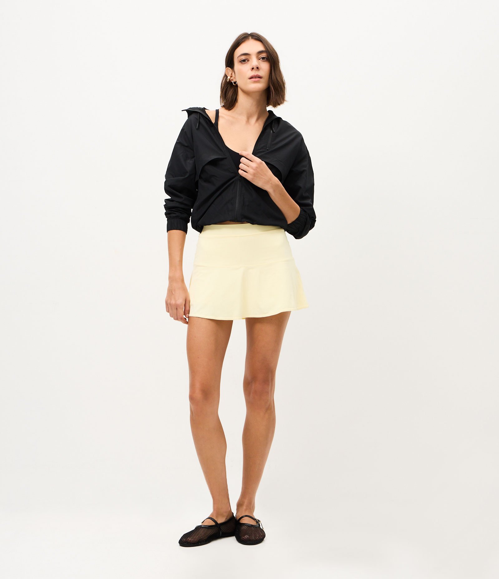 Short Saia Esportivo em Poliamida Amarelo 1