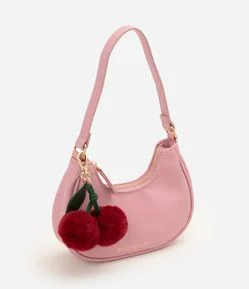Bolsa Infantil com Bag Charm Cereja de Ombro -Tamanho Único
