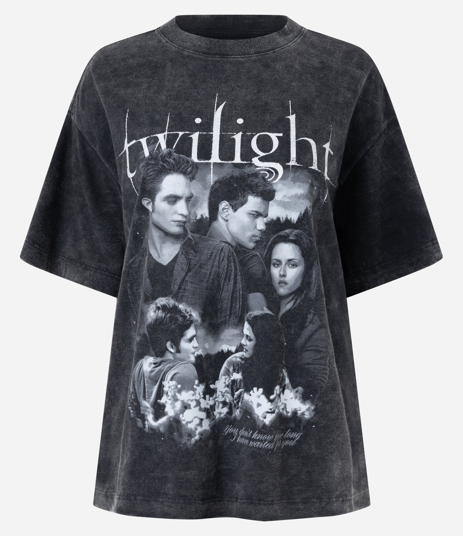 Camiseta Boxy em Algodão com Estampa Crepúsculo e Efeito Marmorizado Preto 5