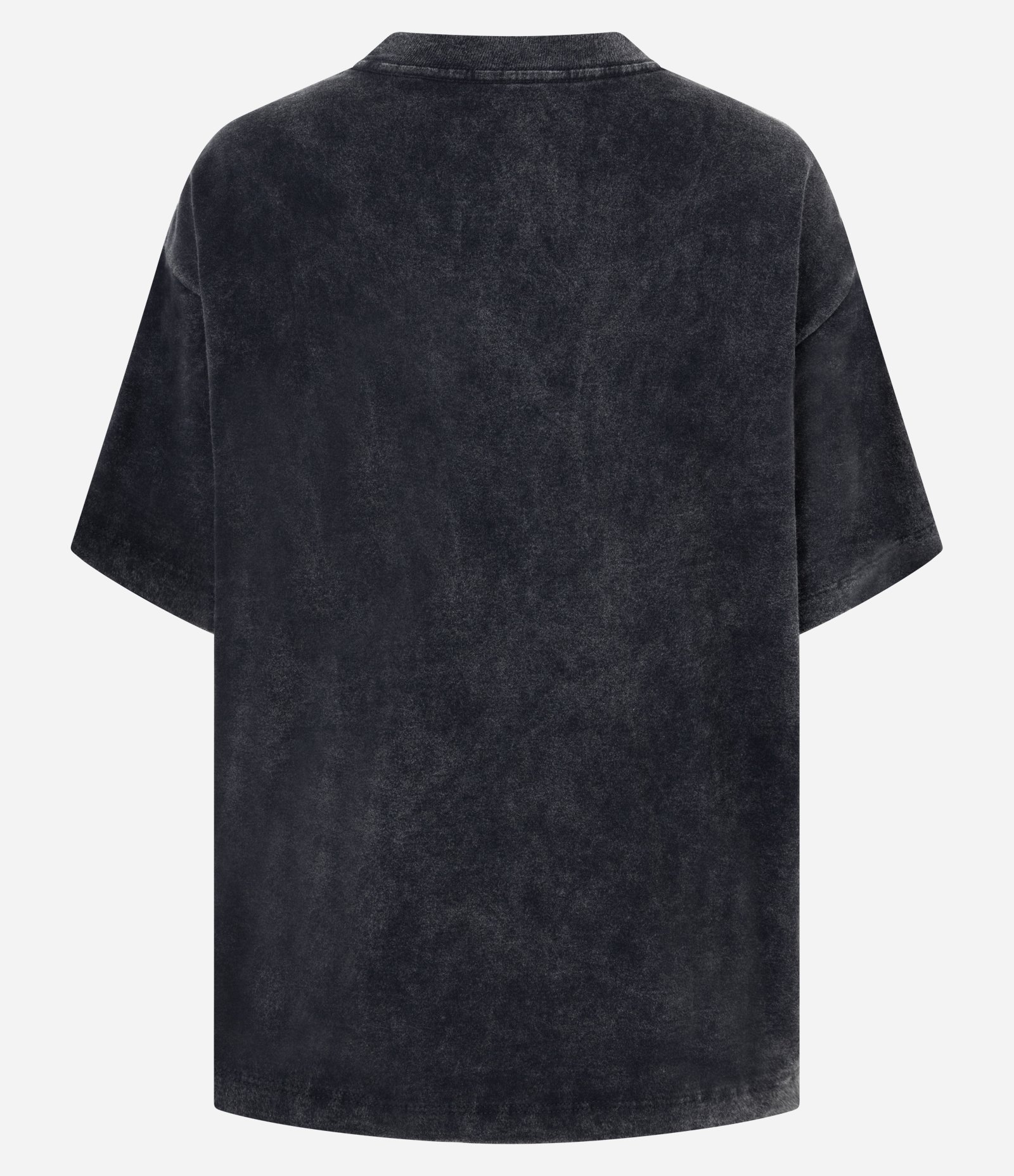 Camiseta Boxy em Algodão com Estampa Crepúsculo e Efeito Marmorizado Preto 7