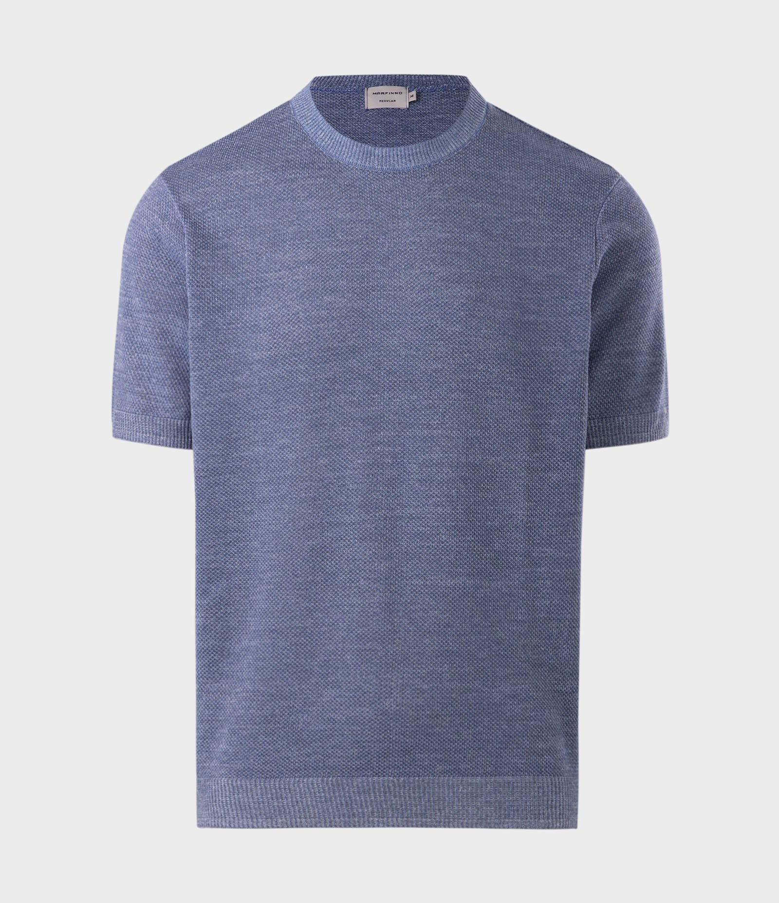 Camiseta Regular Texturizada Azul 5