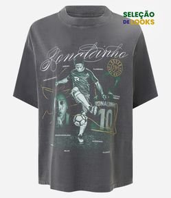 Camiseta Boxy Ronaldinho com Efeito Estonado