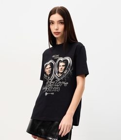 Camiseta em Algodão com Estampa Salvatore Brothers