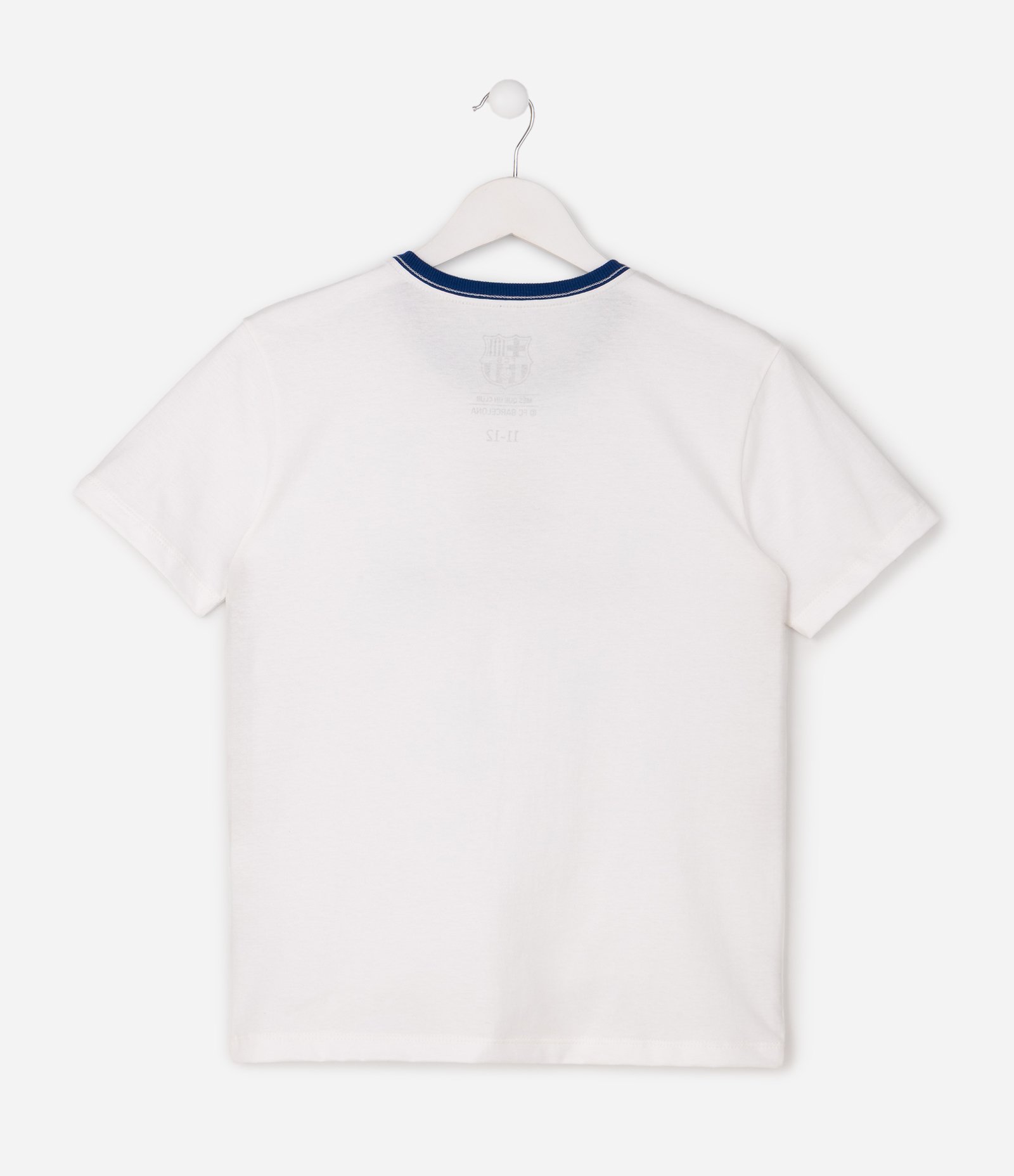 Camiseta Infantil Més que un club Barcelona - Tam 5 a 14 Anos Branco 3