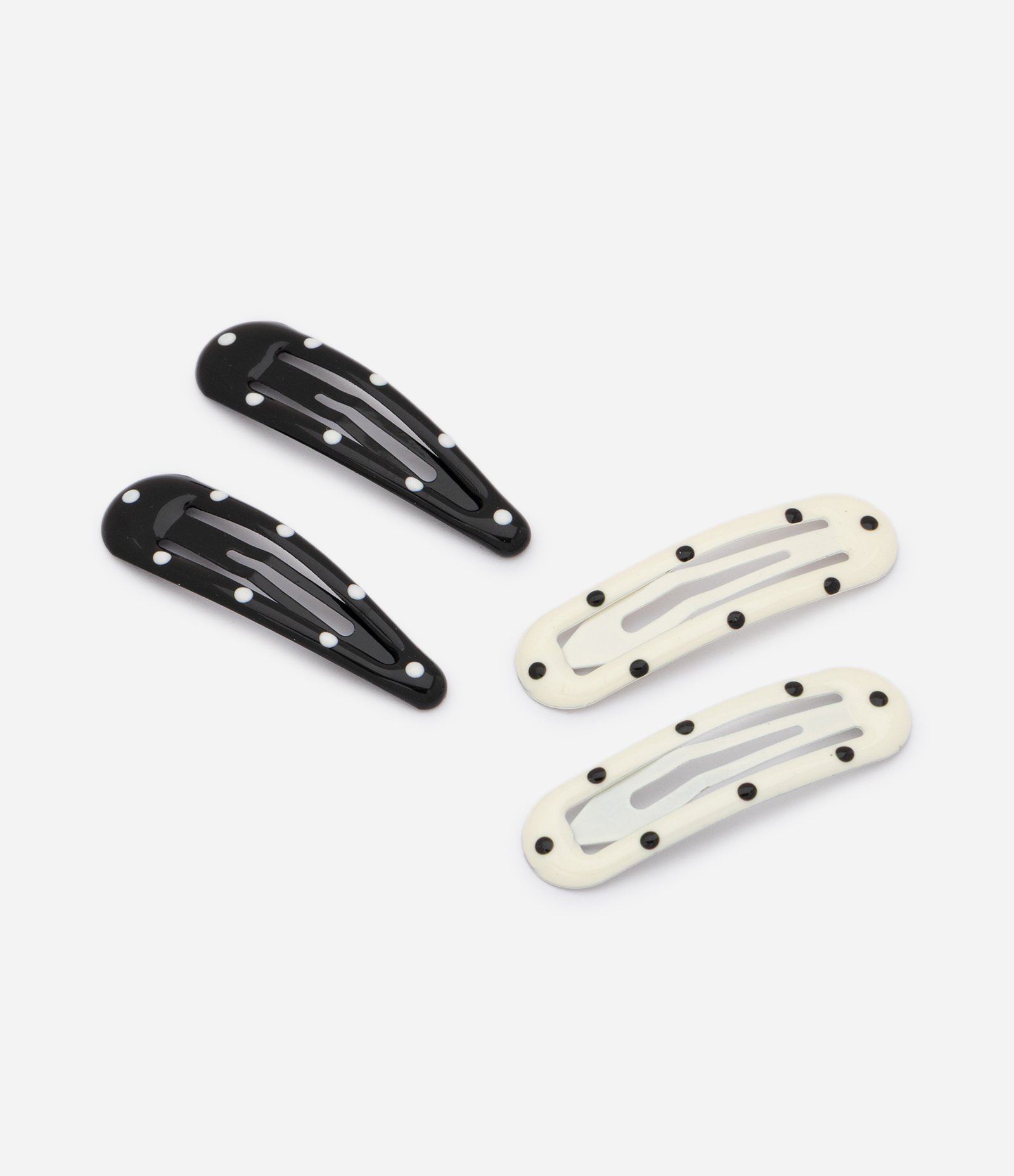 Kit 04 Presilhas de Cabelo com Estampa Poá Multicores 1