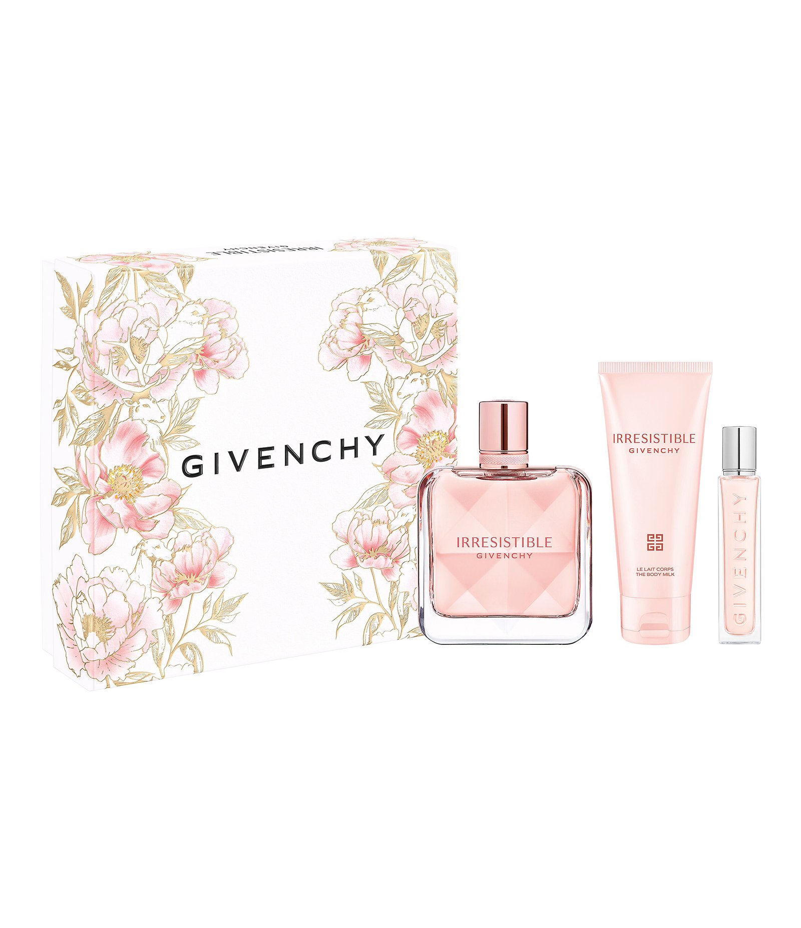 Kit Givenchy Irresistible EDP 80ml + Loção Corporal 75ml +Travel Spray 12,5ml KIT 1