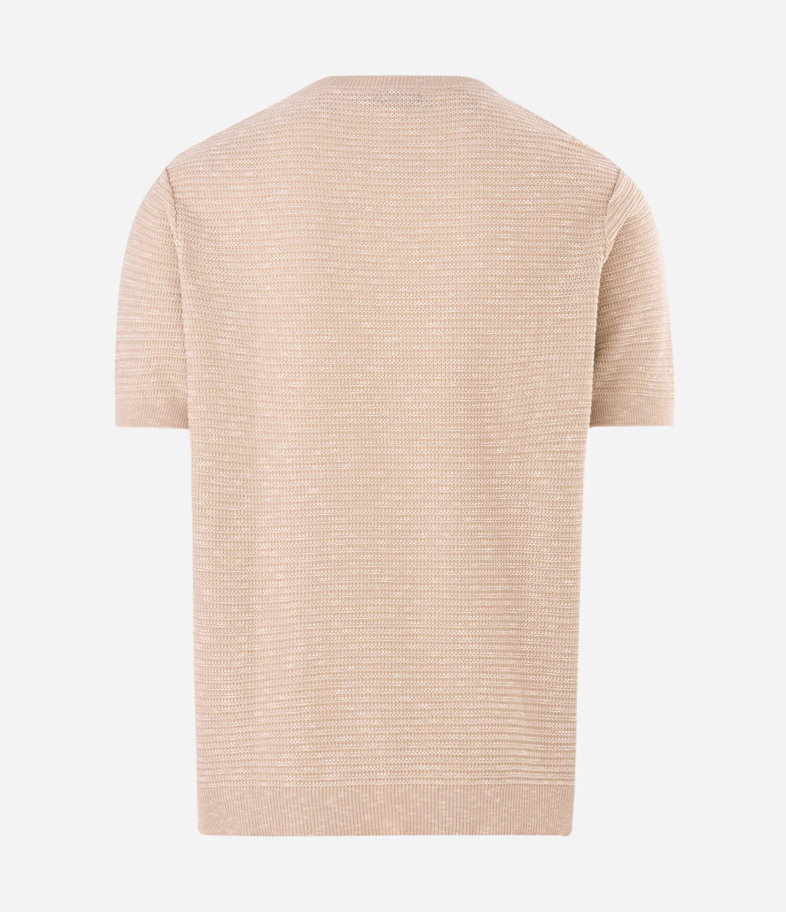 Camiseta Tricô Canelada Mescla Bege 2