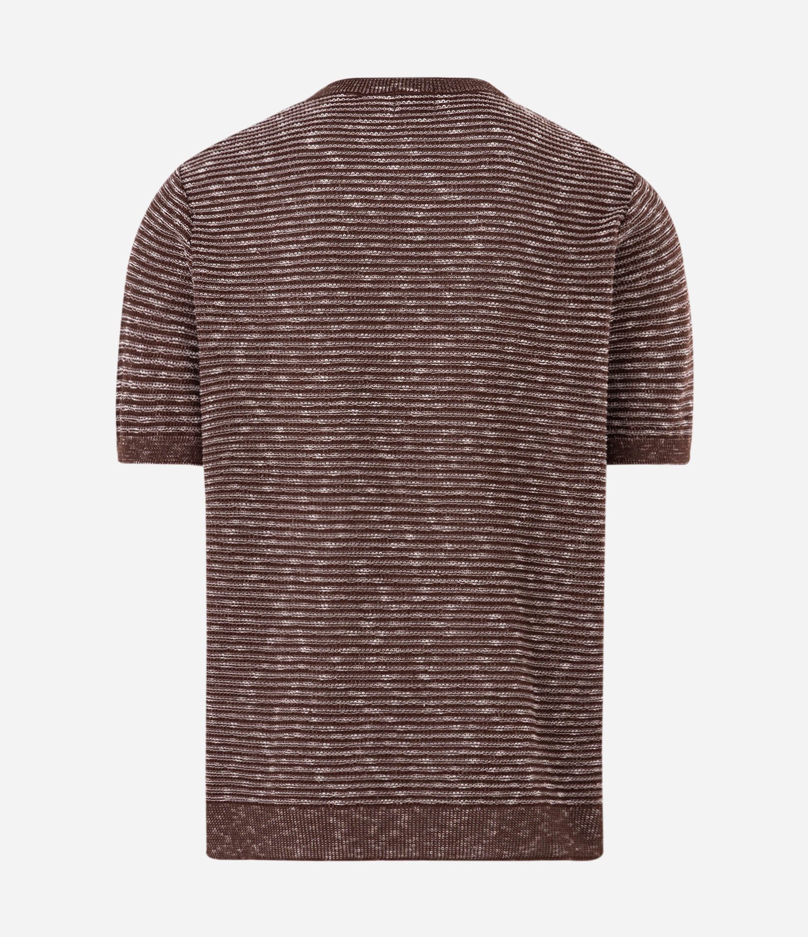 Camiseta Tricô Canelada Mescla Marrom 2