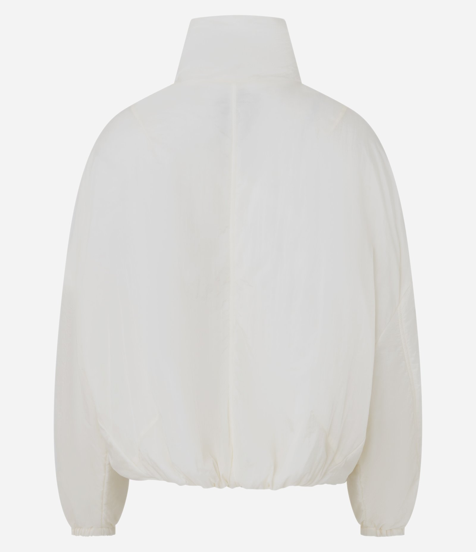 Jaqueta Puffer Esportiva em Microfibra com Gola Alta Off White 6