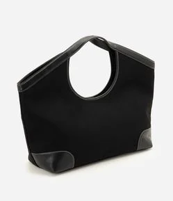 Bolsa Shopper Grande com Detalhes em PU