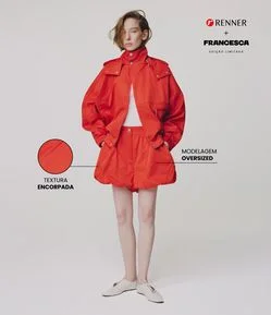 Short Balonê com Cós Alfaiatado e Detalhes Contrastantes