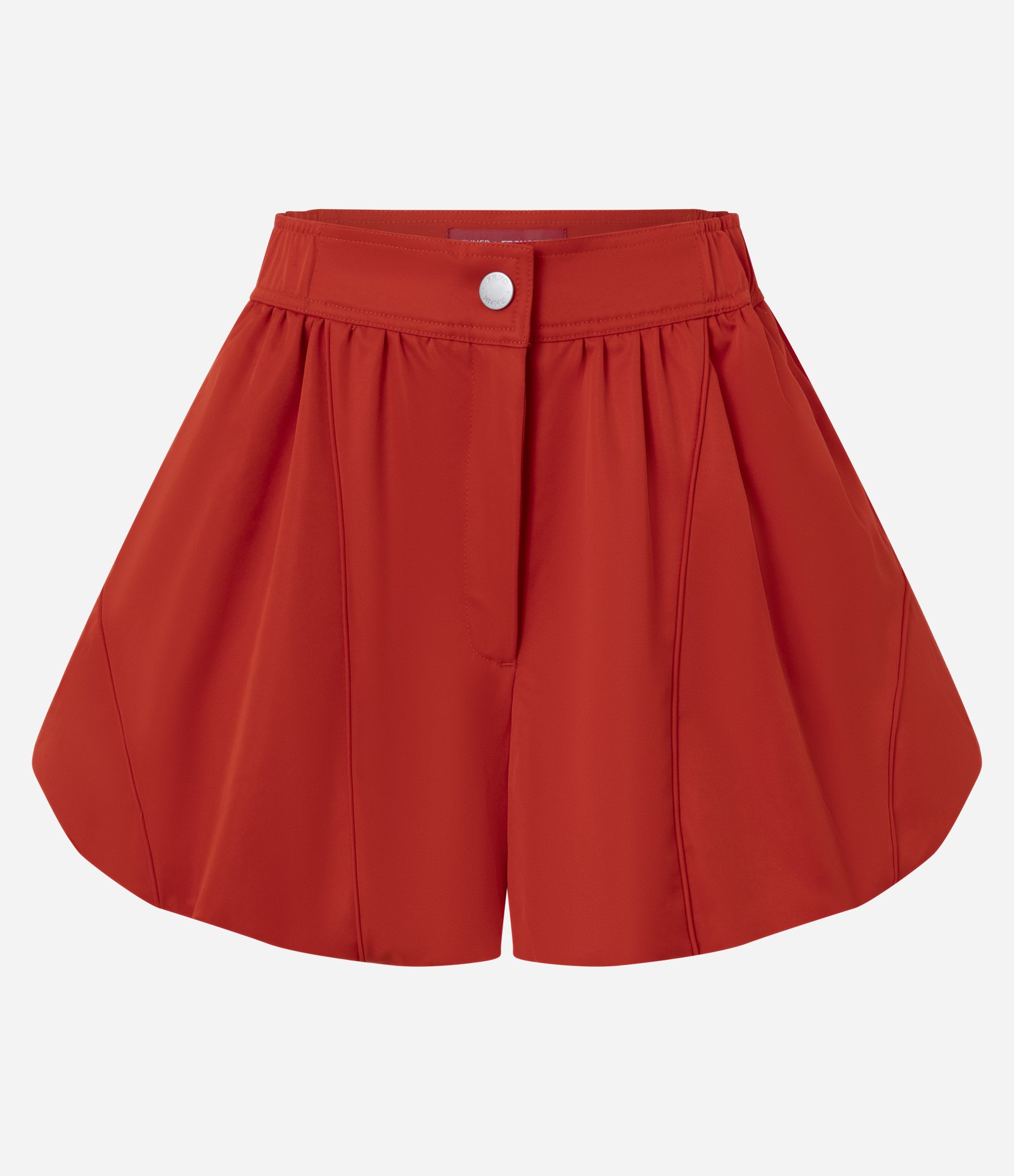 Short Balonê com Cós Alfaiatado e Detalhes Contrastantes Vermelho 5