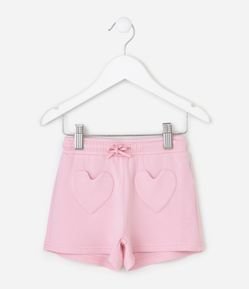 Short Runner Infantil em Modal com Bolsos de Coração – Tam 1 a 6 Anos