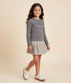 Blusa Infantil Slim com Lettering Huntrix e Aplicação de Strass – Tam 5 a 16 Anos