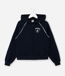 Jaqueta Comfort em Moletom com Capuz Kuromi Infantil - Tam 5 a 16 Anos