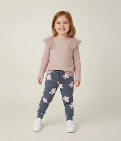 Blusa Slim Infantil com Paetê nos Ombros – Tam 1 a 6 Anos