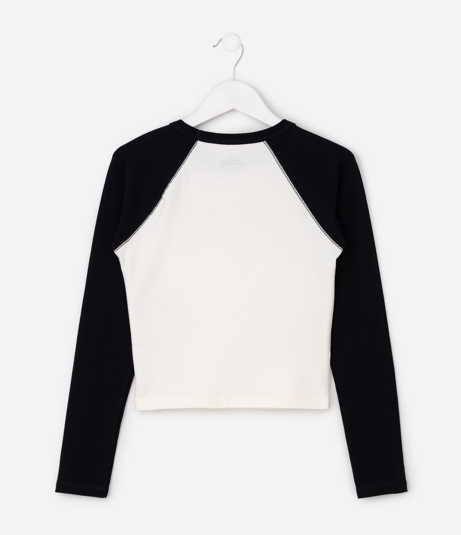 Blusa Baby Tee em Cotton com Manga Raglan Huntrix - Tam 5 a 14