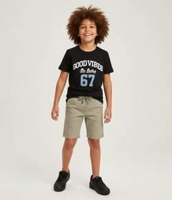 Camiseta Comfort Infantil em Algodão Estampa Six Seven - Tam5 a 14 Anos