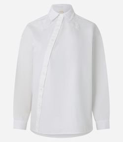 Camisa em Tricoline com Renda Aplicada