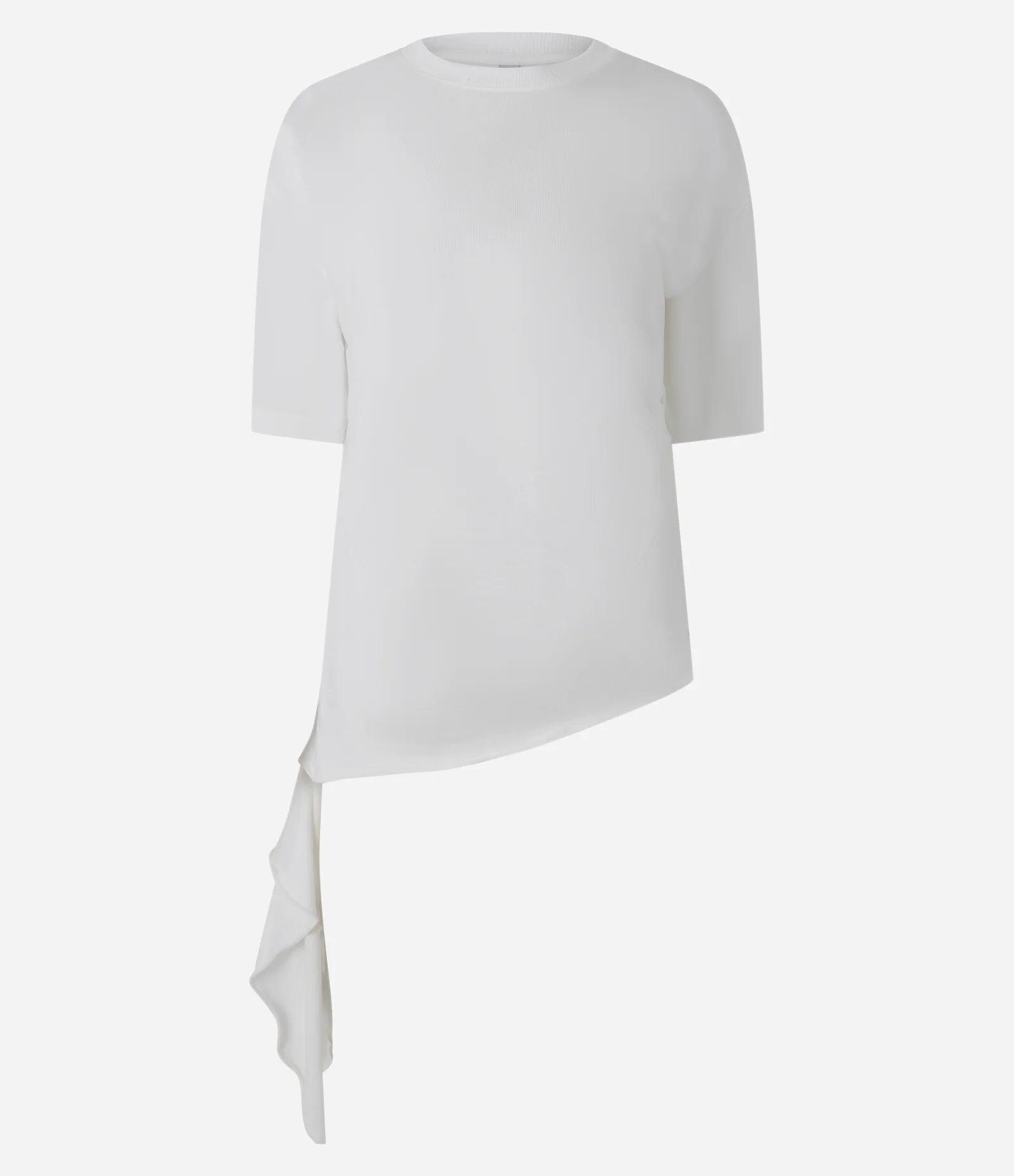 Blusa com Babado Assimétrico Lateral Branco 1