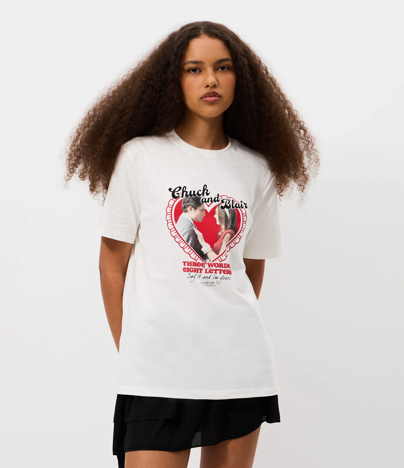 Camiseta Chuck Blair Estampa Frente e Costas Branco 1