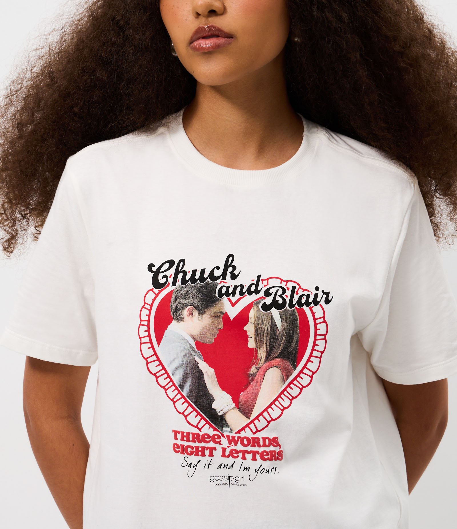 Camiseta Chuck Blair Estampa Frente e Costas Branco 3