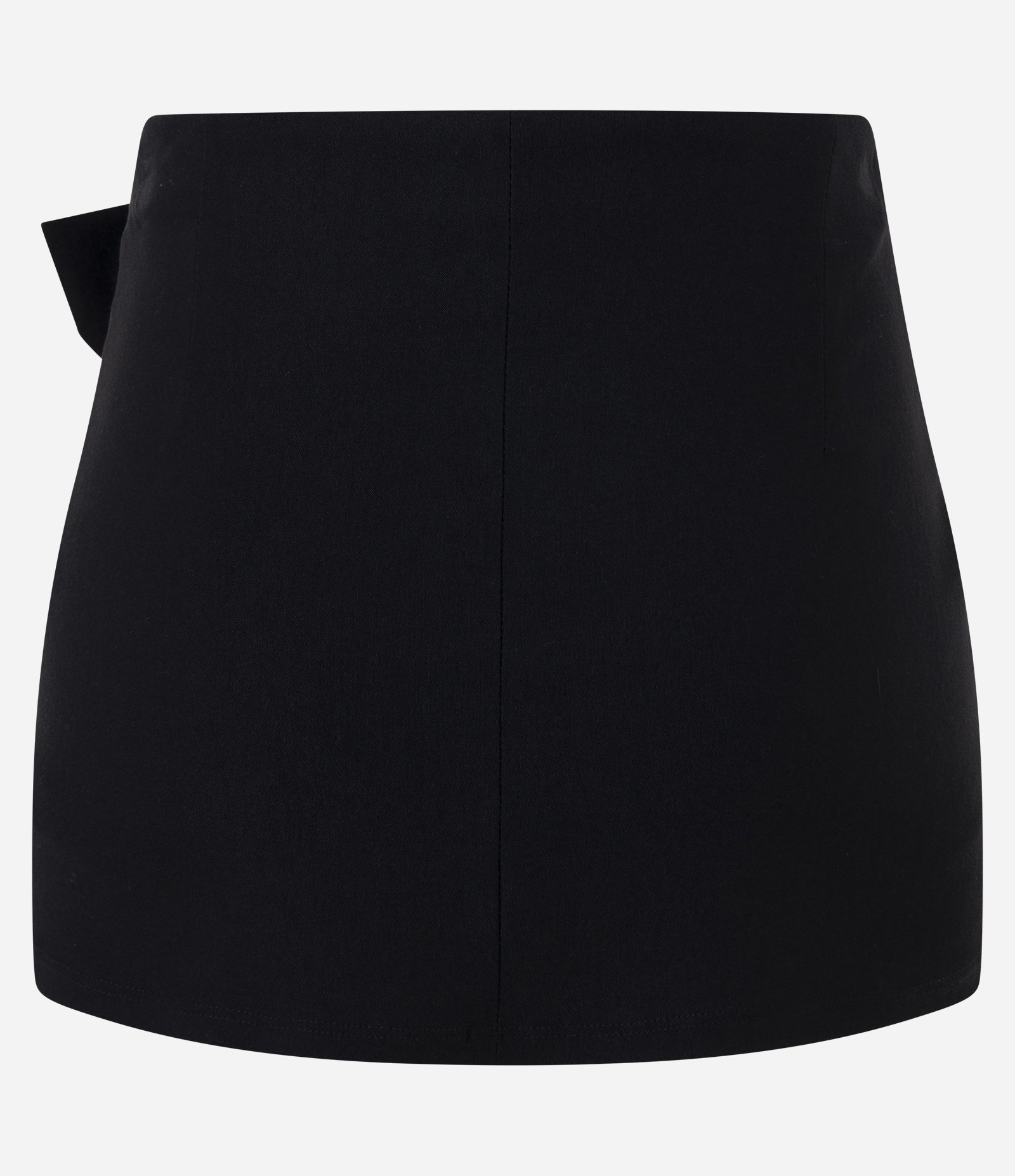 Short Minissaia em Bengaline com Fivela Oval Ajustável Preto 6
