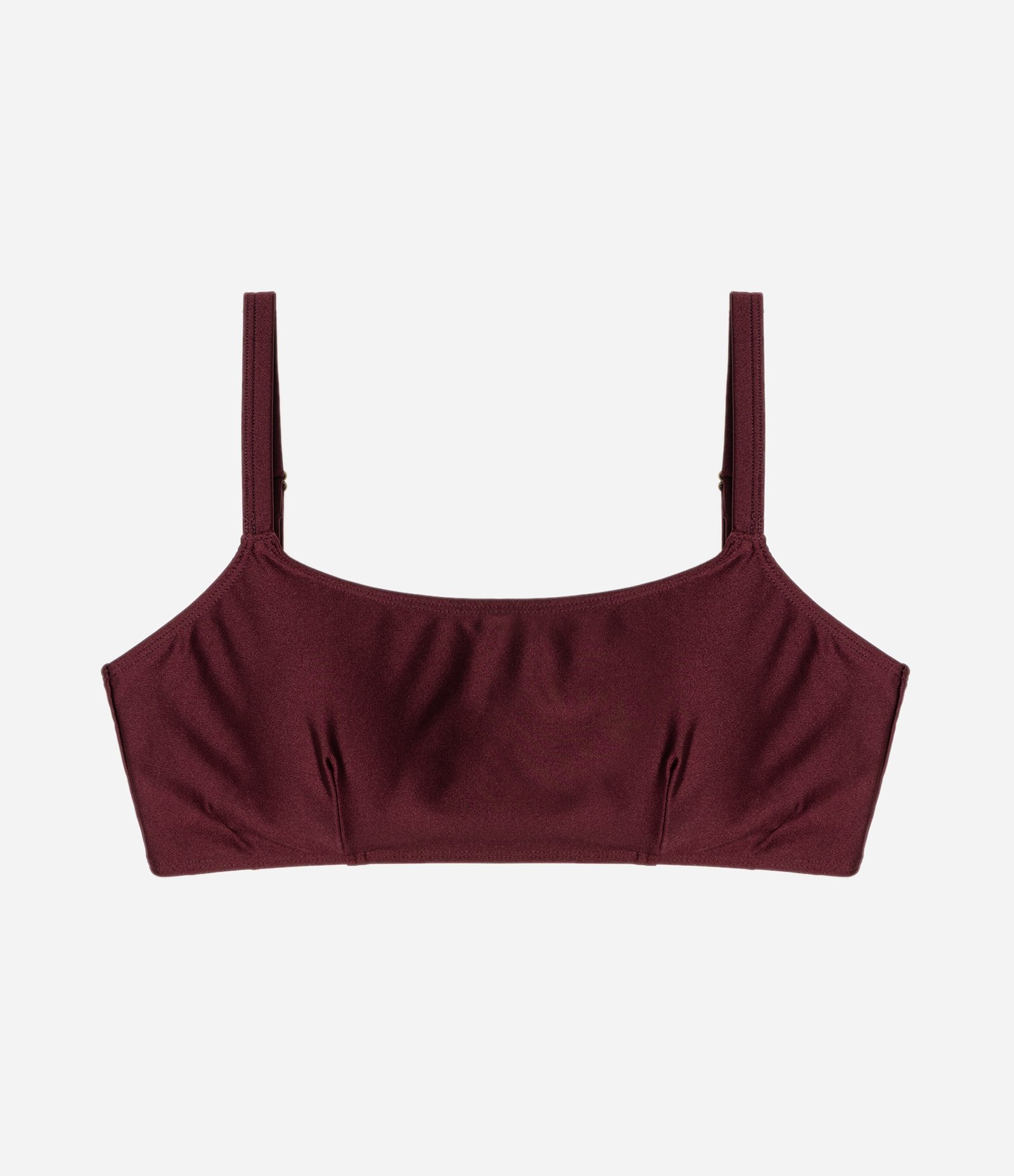 Biquíni Top Reto em Poliamida com Proteção UV 50+ Curve & Plus Size Bordô 5