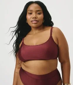 Biquíni Top Reto em Poliamida com Proteção UV 50+ Curve & Plus Size