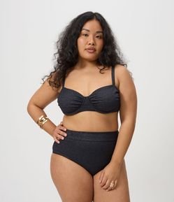 Biquíni Top Meia Taça em Poliamida com Franzido Curve & Plus Size
