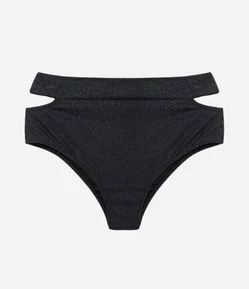 Biquíni Bottom Hot Pants com Fio Metálico Curve & Plus Size