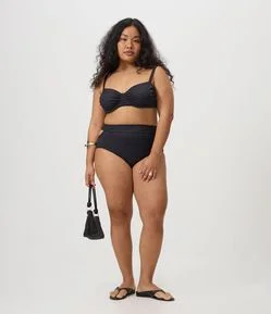 Biquíni Bottom Hot Pants com Fio Metálico Curve & Plus Size