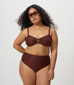 Biquíni Top com Bojo em Microfibra e Argola Curve & Plus Size